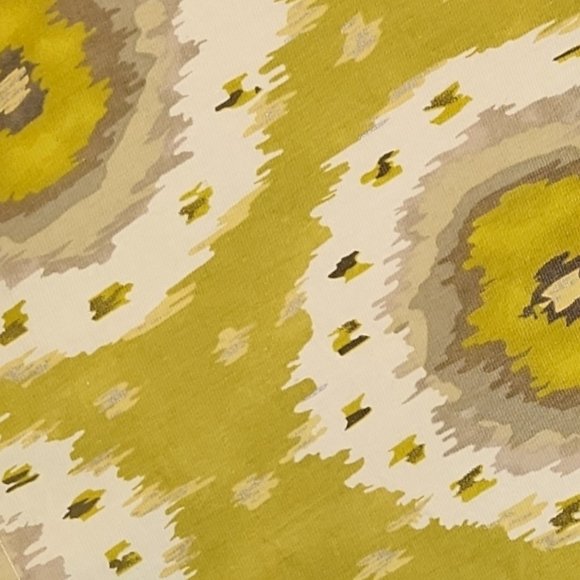 Home Dining Cloth Napkins Set (6) Colorful Lime Metallic Silver Abstract Print - Picture 4 of 7